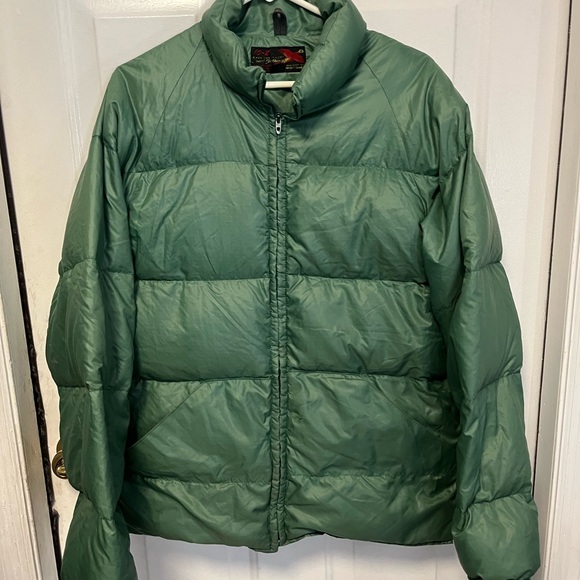 Vintage 10-X Green Outdoor goose down filled puffer coat large - Picture 1 of 4